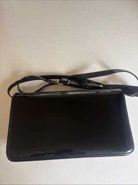 Black Patent Crossbody Clutch